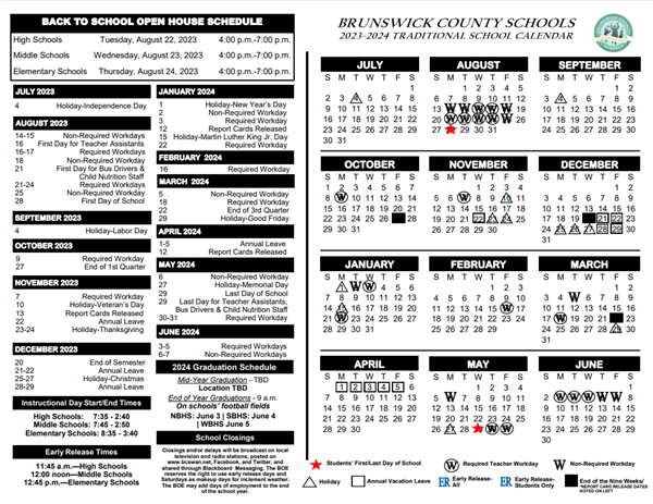 2023/2024 Calendar